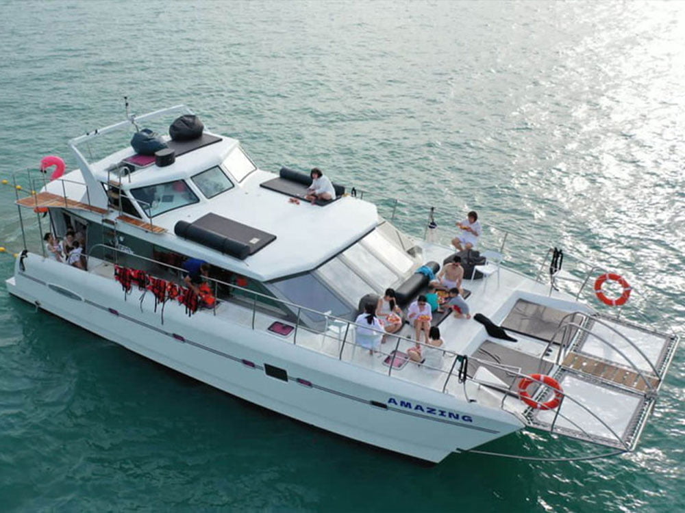 Luxury cruise deck view